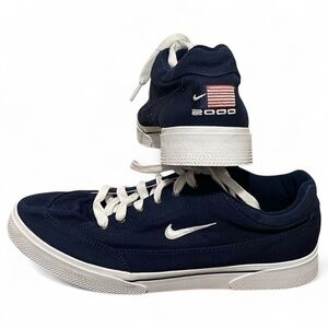 Vintage Nike GTS Canvas Plus 2000 Olympics USA Sneakers Blue White Size 11.5